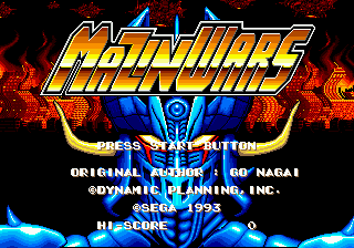 Mazin Wars title screen for Sega Mega Drive